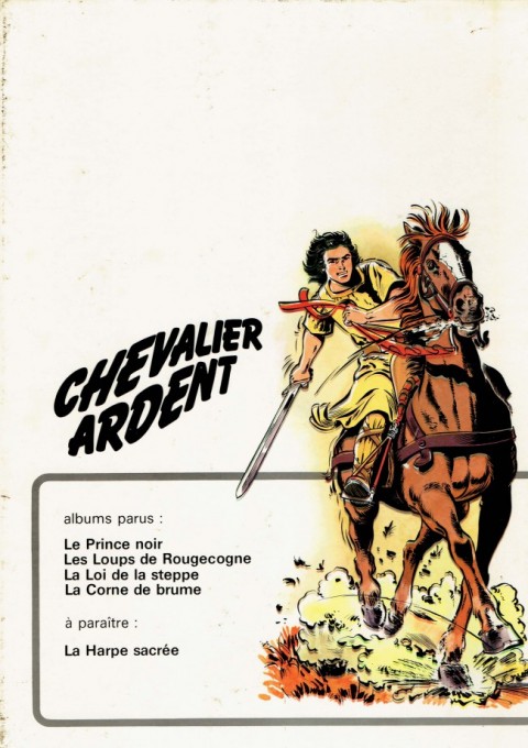 Verso de l'album Chevalier Ardent Tome 1 Le prince noir