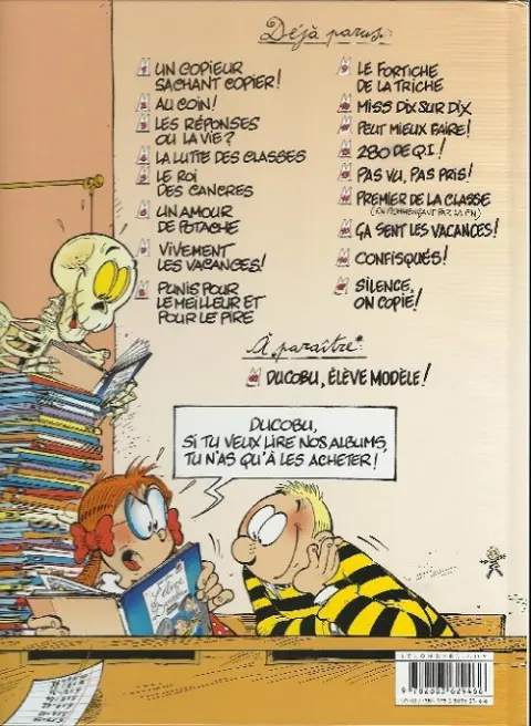 Verso de l'album L'Élève Ducobu Tome 10 Miss dix sur dix