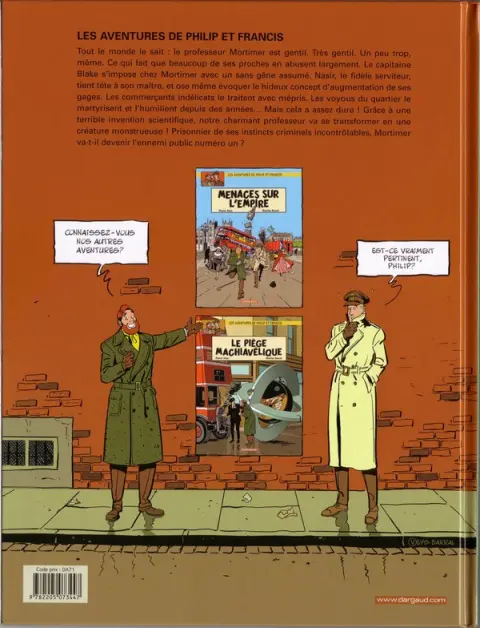 Verso de l'album Les Aventures de Philip et Francis Tome 3 S.O.S. Météo