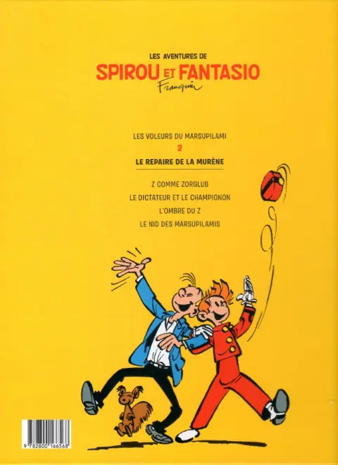 Verso de l'album Spirou et Fantasio Tome 9 Le repaire de la murène