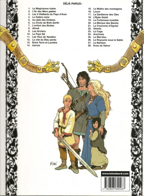 Verso de l'album Thorgal Tome 4 La Galère noire