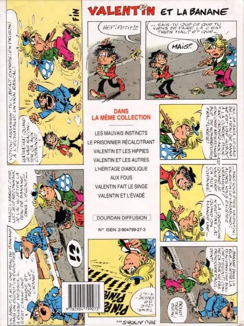 Verso de l'album Valentin le vagabond Tome 1 Les mauvais instincts