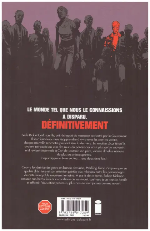 Verso de l'album Walking Dead Tome 9 Ceux qui restent