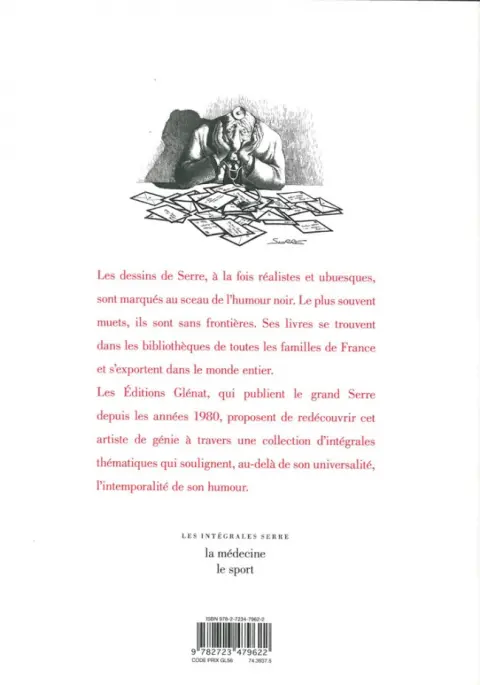 Verso de l'album Serre - Les intégrales La médecine