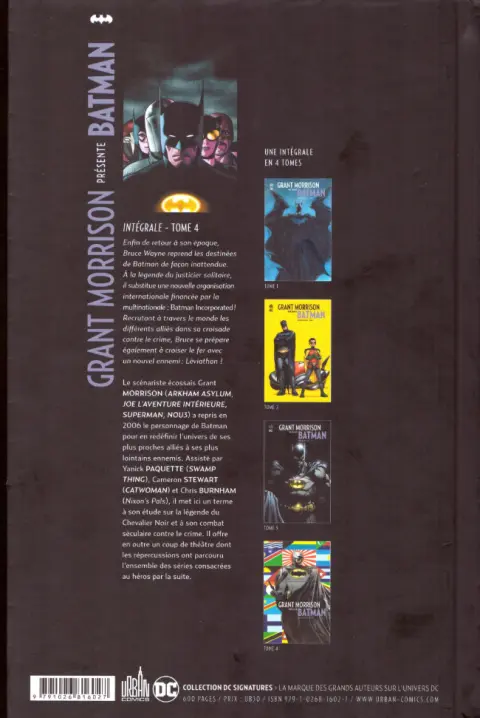 Verso de l'album Batman Intégrale Tome 4