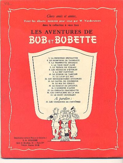 Verso de l'album Bob et Bobette Tome 19 Le mont rugissant