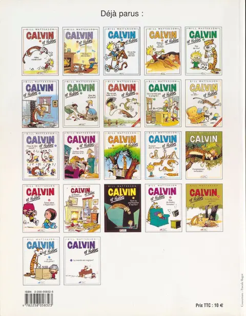 Verso de l'album Calvin et Hobbes Tome 23 Y a des jours comme ça !