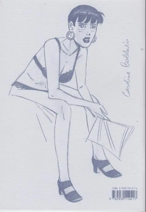 Verso de l'album Caroline Baldwin Esquisses pour Caroline Baldwin