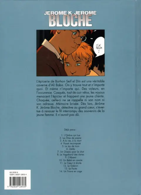 Verso de l'album Jérôme K. Jérôme Bloche Tome 14 Un fauve en cage