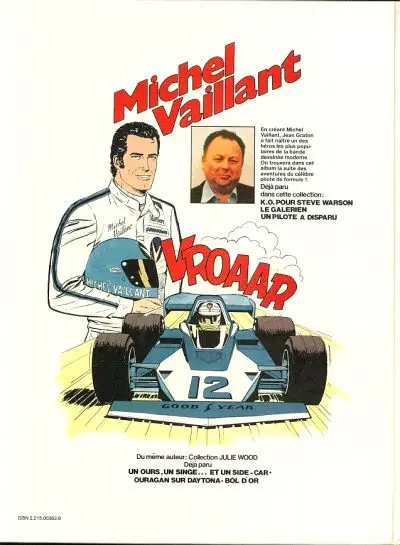 Verso de l'album Michel Vaillant Tome 37 L'inconnu des 1000 pistes