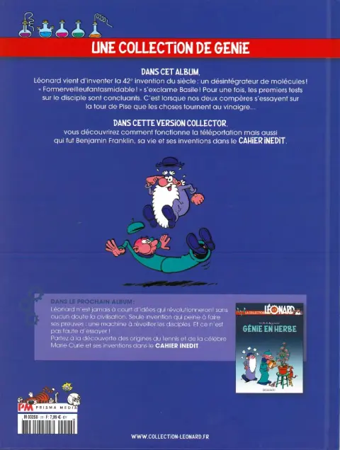 Verso de l'album La Collection Léonard Tome 11 Ohé du Génie !