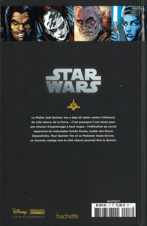 Verso de l'album Star Wars - Légendes - La Collection Tome 17 Clone Wars - IV. Lumière et Ténèbres