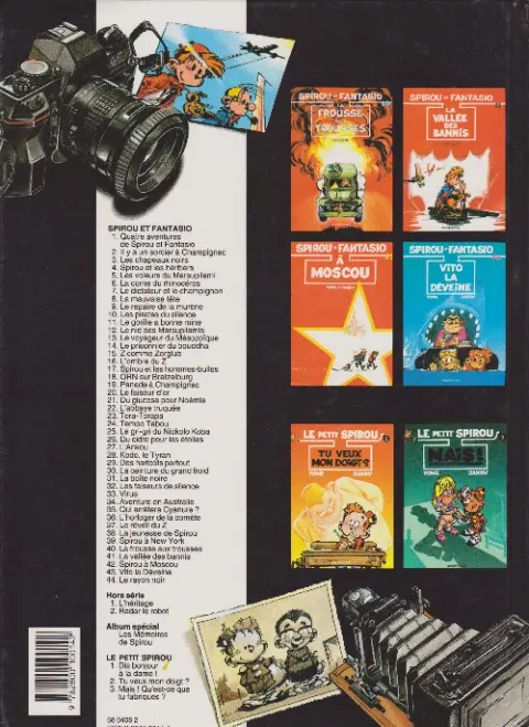 Verso de l'album Spirou et Fantasio Tome 12 Le nid des Marsupilamis