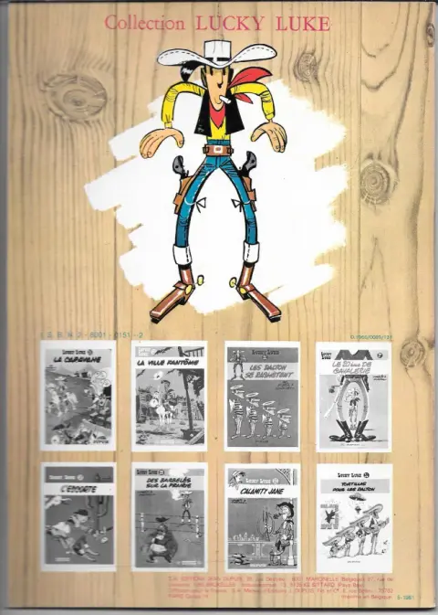 Verso de l'album Lucky Luke Tome 12 Les cousins Dalton