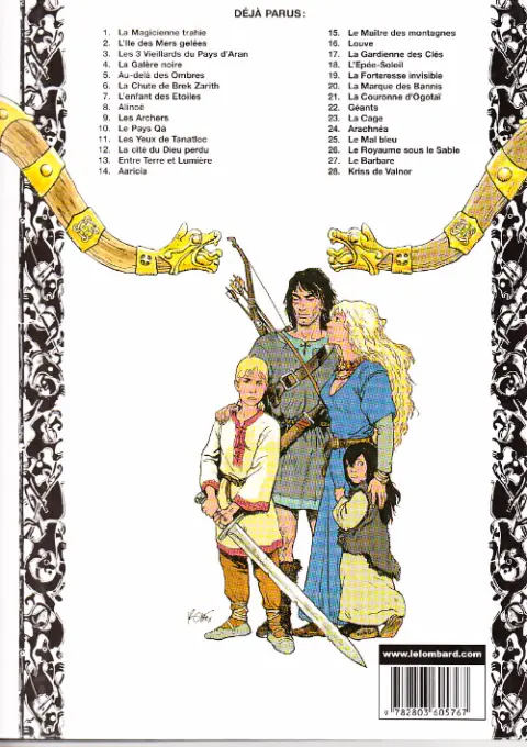 Verso de l'album Thorgal Tome 11 Les Yeux de Tanatloc