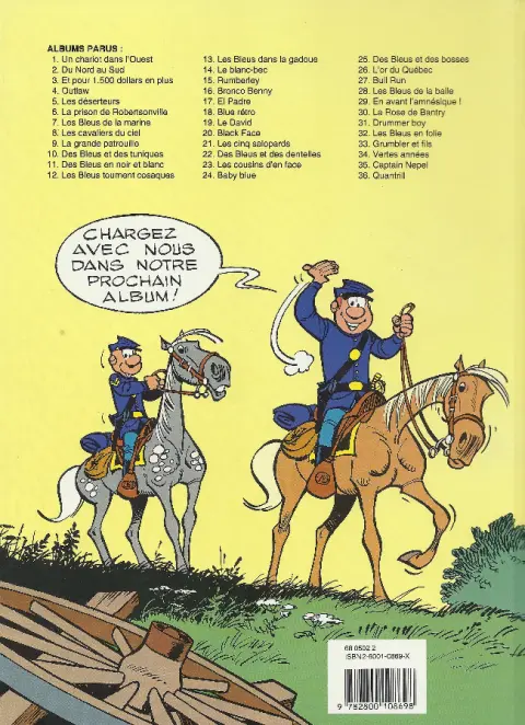 Verso de l'album Les Tuniques Bleues Tome 12 Les Bleus tournent cosaques.