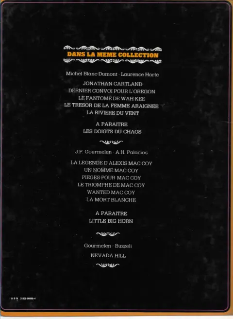 Verso de l'album Jonathan Cartland Tome 2 Dernier convoi pour l'Oregon