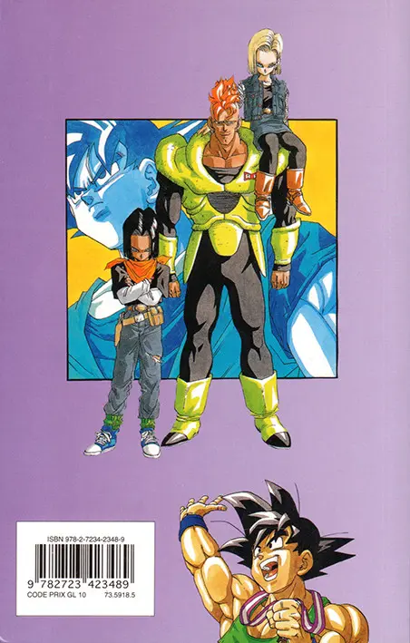 Verso de l'album Dragon Ball (sens français) Tome 30 Réunification