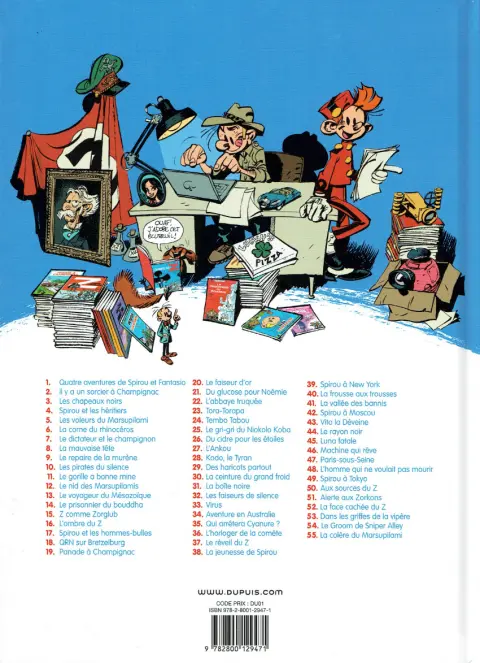 Verso de l'album Spirou et Fantasio Tome 47 Paris sous-Seine