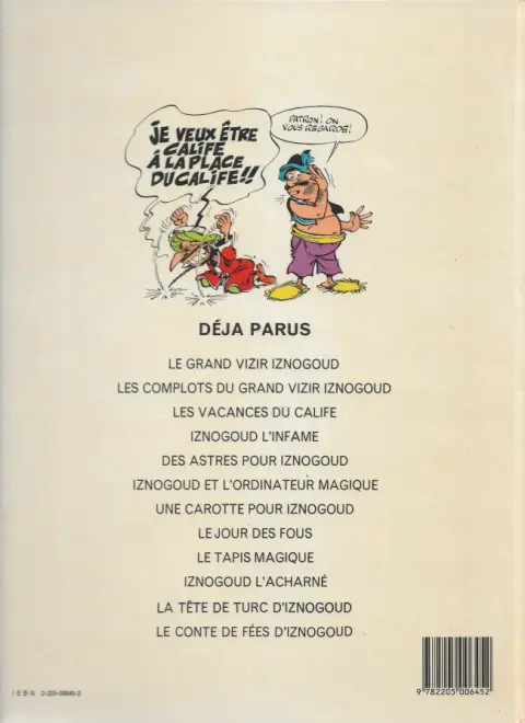 Verso de l'album Iznogoud Tome 8 Le jour des fous