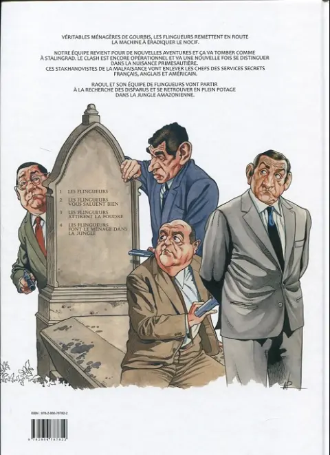 Verso de l'album Les aventures de Raoul Fracassin Tome 4 Les flingueurs font le ménage dans la jungle