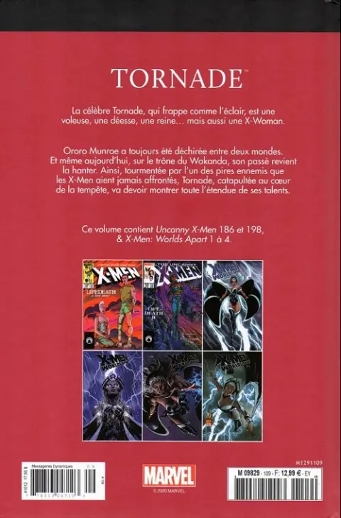 Verso de l'album Le meilleur des Super-Héros Marvel Tome 109 Tornade