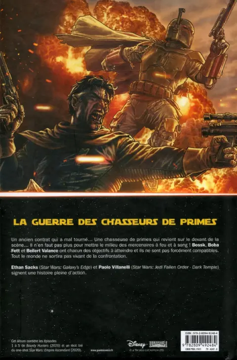 Verso de l'album Star Wars - Bounty Hunters Tome 1