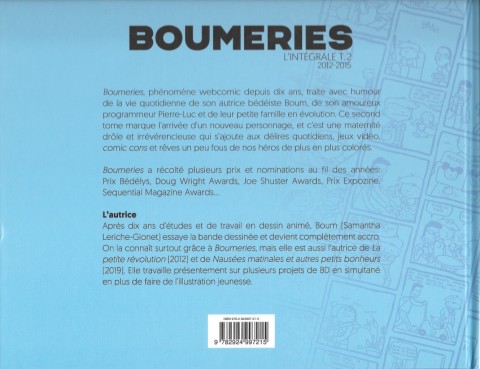 Verso de l'album Boumeries L'intégral T.2 2012-2015
