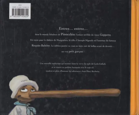 Verso de l'album Pinocchio