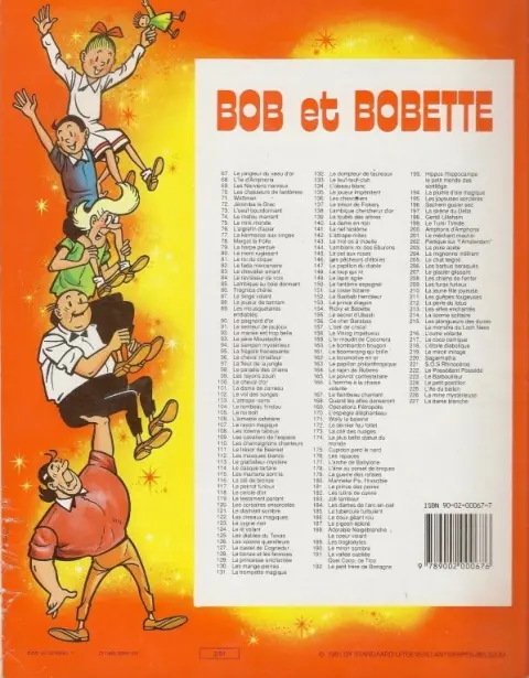 Verso de l'album Bob et Bobette Tome 81 Le roi du cirque