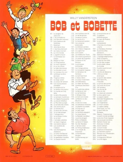 Verso de l'album Bob et Bobette Tome 176 Les rapaces