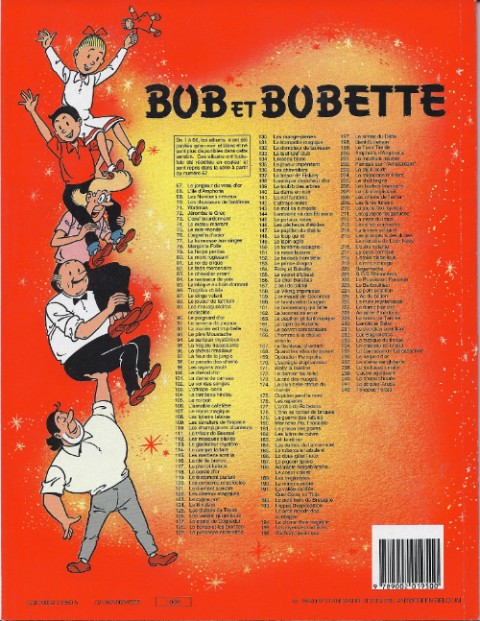 Verso de l'album Bob et Bobette Tome 212 La perle du lotus