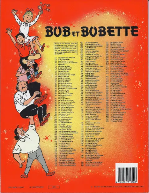 Verso de l'album Bob et Bobette Tome 212 La perle du lotus