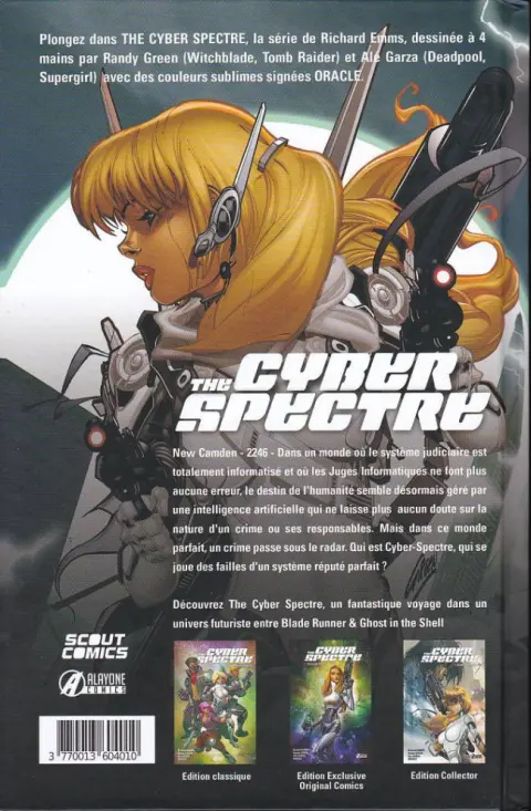 Verso de l'album The Cyber Spectre Tome 1 Terrain hanté