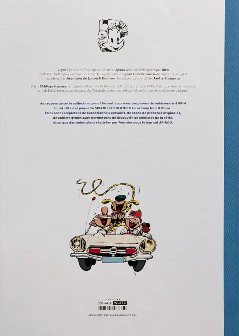 Verso de l'album Spirou et Fantasio Tome 22 L'abbaye truquée