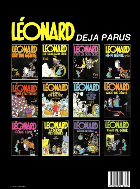 Verso de l'album Léonard Tome 4 Hi-Fi Génie