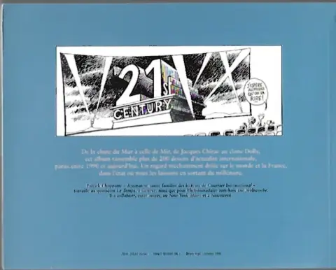 Verso de l'album Globalement positif ! 1990-2000 l'actualité du monde en dessins de presse