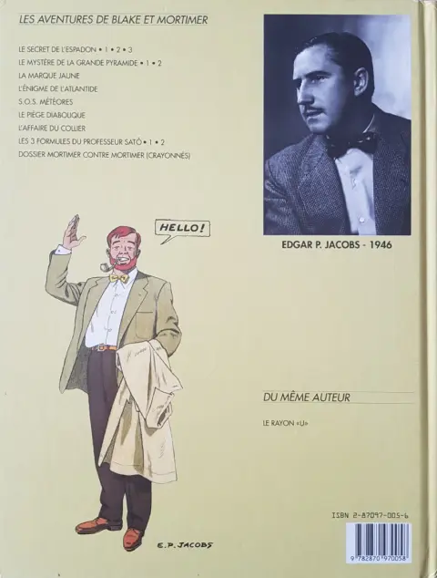 Verso de l'album Blake et Mortimer Tome 3 Le Secret de l'Espadon - Tome 3