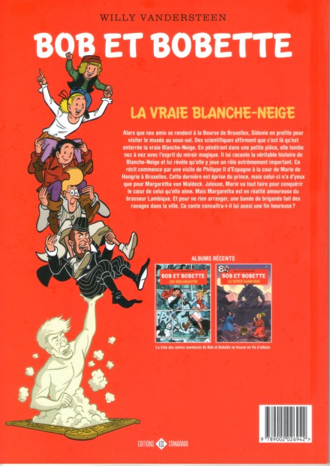 Verso de l'album Bob et Bobette Tome 378 La vraie Blanche-Neige