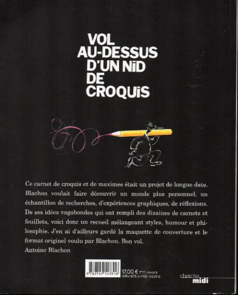 Verso de l'album Vol au-dessus d'un nid de Croquis