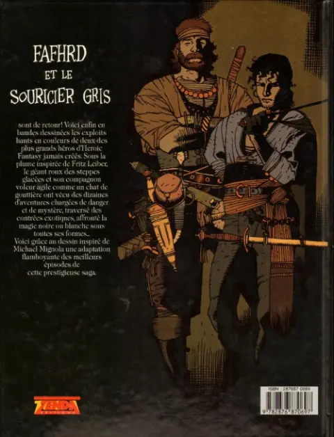 Verso de l'album Le Cycle des épées Tome 1 Mauvaise rencontre à Lankhmar