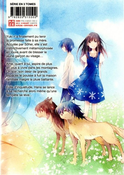 Verso de l'album Les Enfants Loups : Ame & Yuki 3