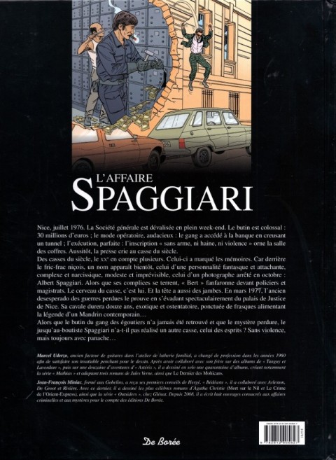 Verso de l'album Les grandes affaires criminelles et mystérieuses Tome 10 L'affaire Spaggiari