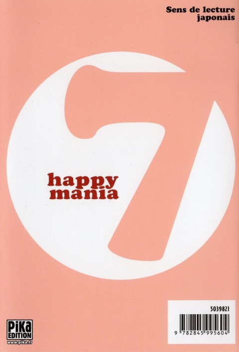 Verso de l'album Happy mania Volume 7