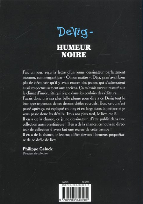 Verso de l'album Humeur noire