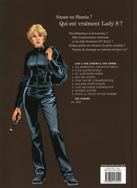Verso de l'album Lady S. Tome 10 A D N