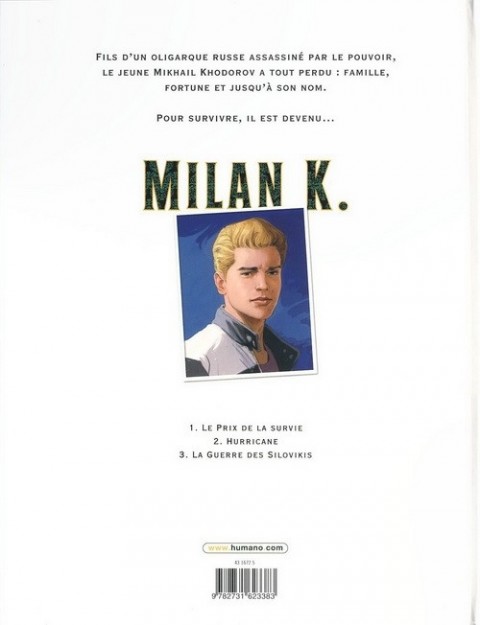 Verso de l'album Milan K. Tome 3 La guerre des Silovikis