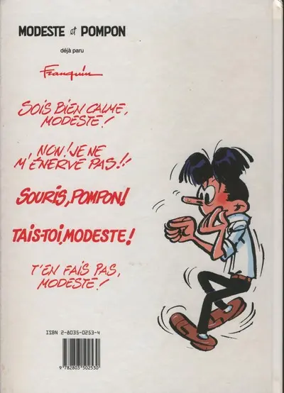 Verso de l'album Modeste et Pompon Tome 5 T'en fais pas, Modeste !