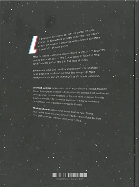 Verso de l'album Le Mystère du monde quantique