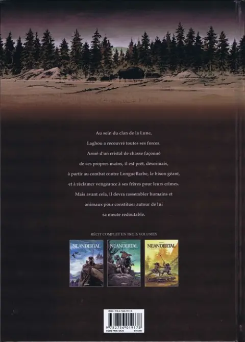 Verso de l'album Neandertal Tome 3 Le Meneur de meute